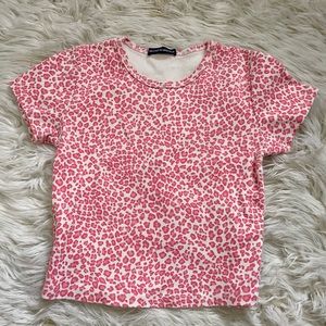 💖⚡️cropped pink cheetah shirt🐆💞